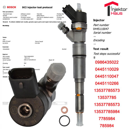 Bosch-Injektor 445110047 BMW 3er E46 5 E39 7 E38 X5 E53 Land-Range Rover
