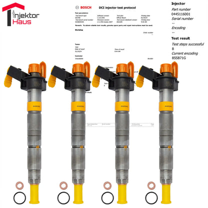 4x Original BOSCH Einspritzdüse für BMW 1er 3er 5er X3 - 0445116001 Injektor