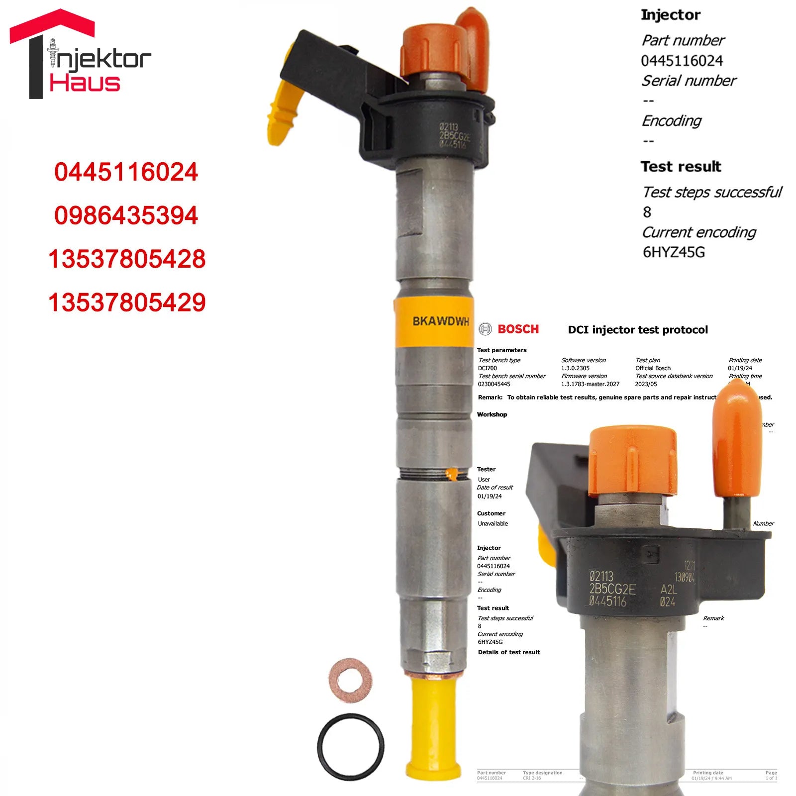 BOSCH Diesel Einspritzdüse 0445116024 für BMW 3er, 5er, 7er, X1, X3, X5, X6