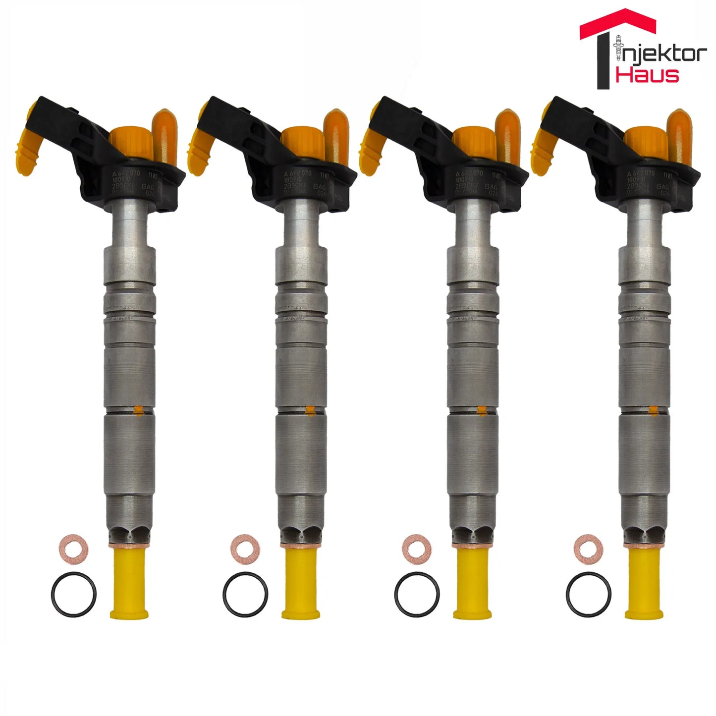 4x BOSCH Einspritzdüse (0445116026/0445116028) für Mercedes-Benz V6 Diesel