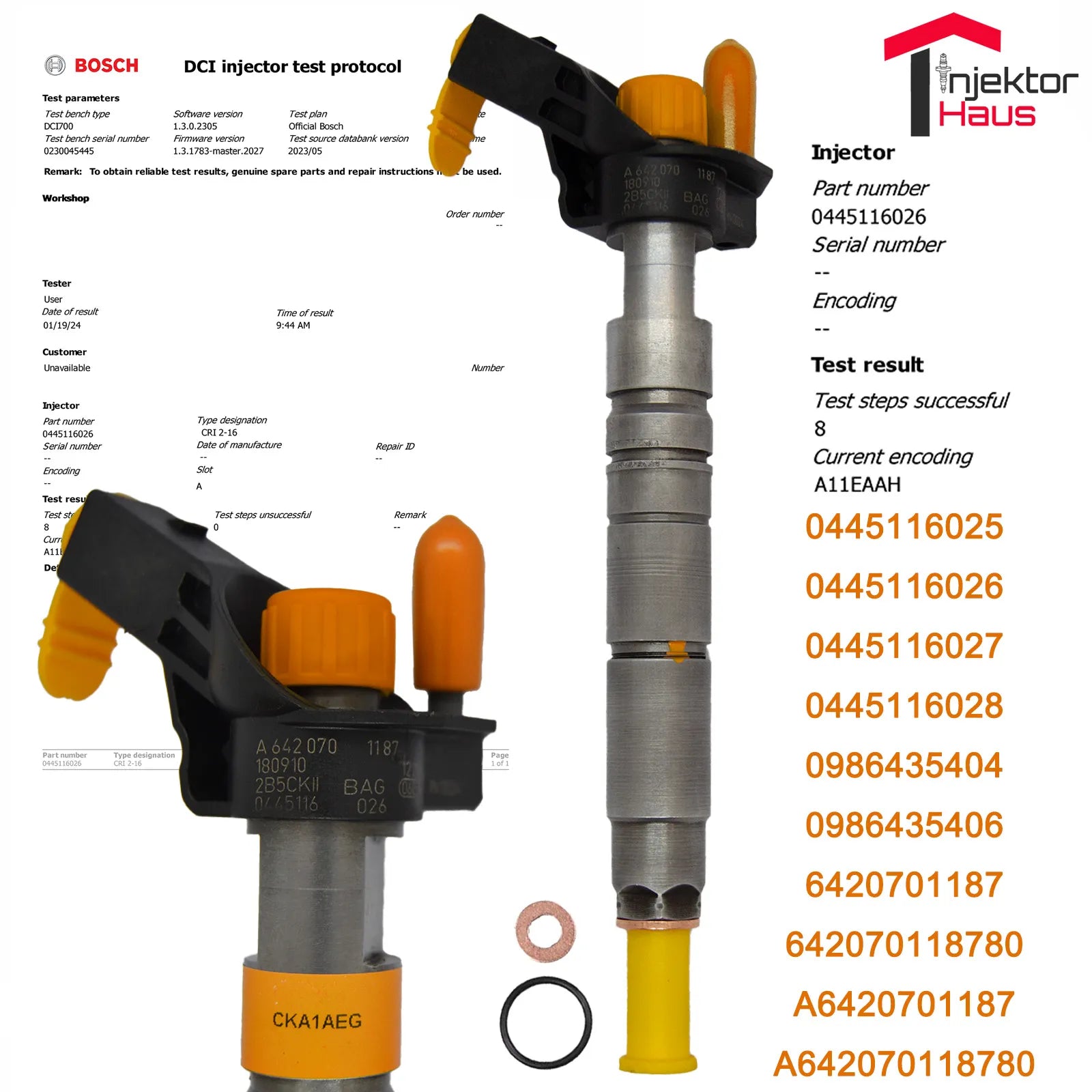 BOSCH Einspritzdüse (0445116026/0445116028) für Mercedes-Benz V6 Diesel