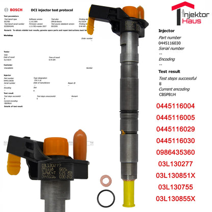 BOSCH Einspritzdüse (0445116030) für VW, Audi, Seat, Skoda 2,0 TDI