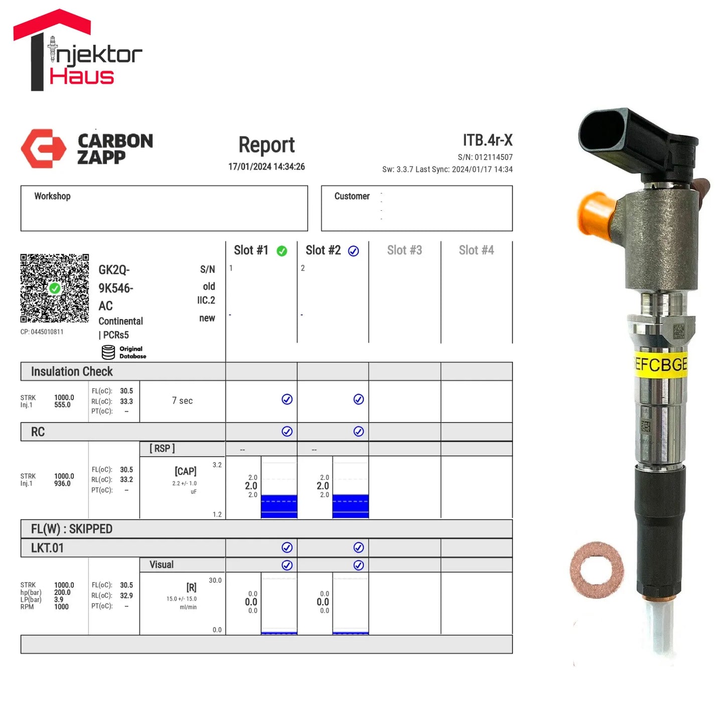 Original Ford Tourneo Transit Custom Injektor GK2Q-9K546-AC