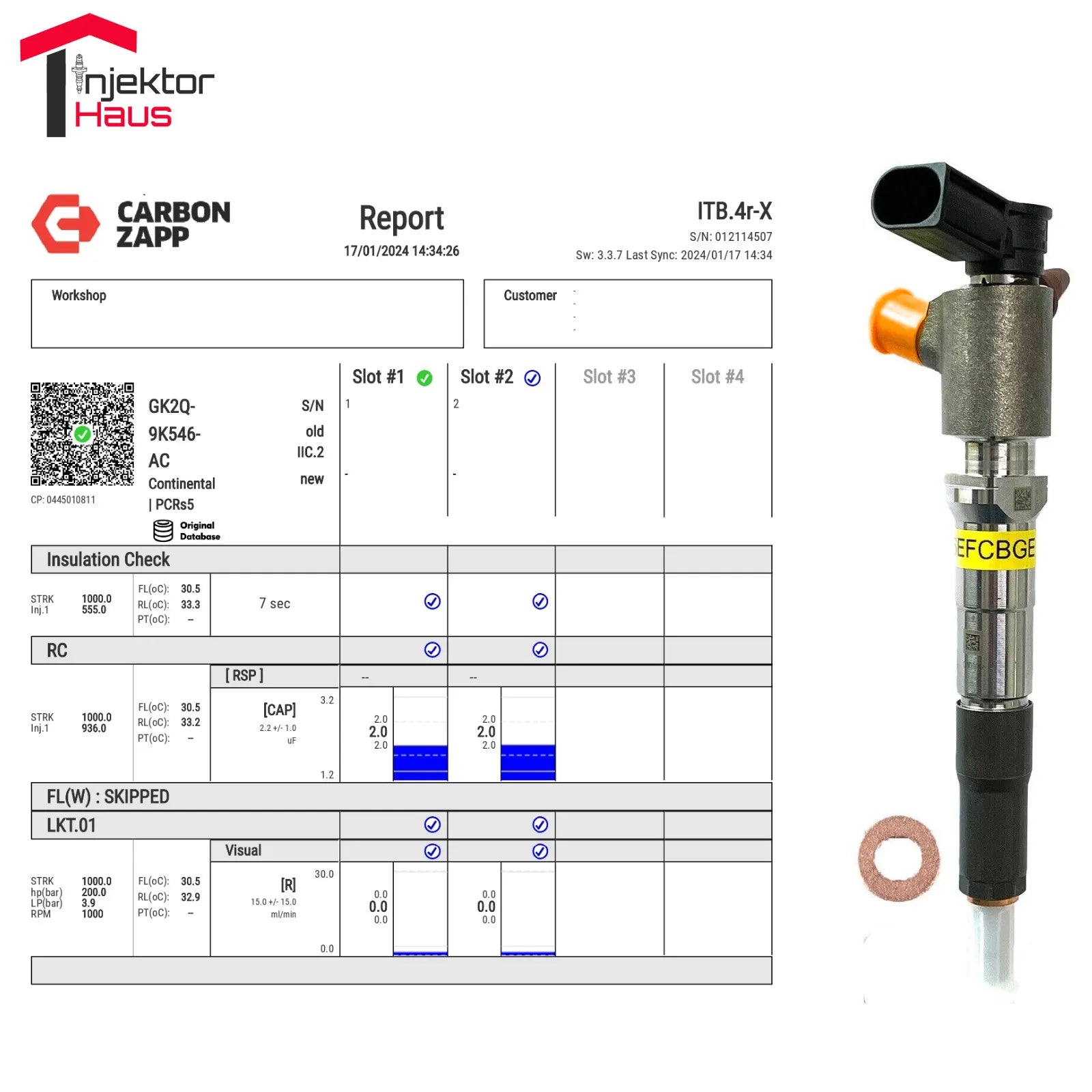 Original Ford Tourneo Transit Custom Injektor GK2Q-9K546-AC