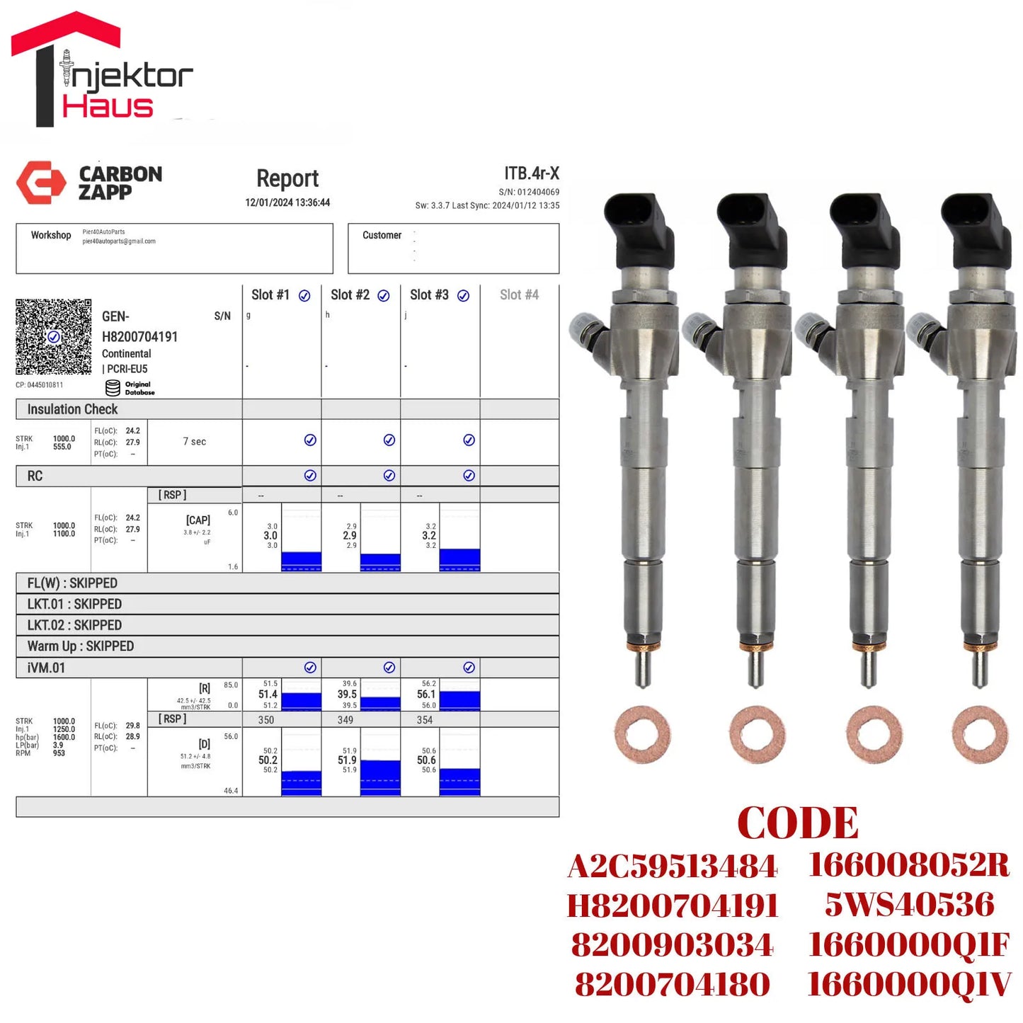 4x Einspritzdüse H8200704191 Nissan Qashqai Renault Clio III Megane 1,5 dCi